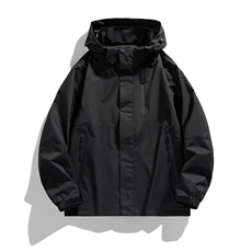 户外撞色连帽冲锋衣情侣外套防风登山服夹克男平铺YHJK8828-P70，男装夹克，星座717