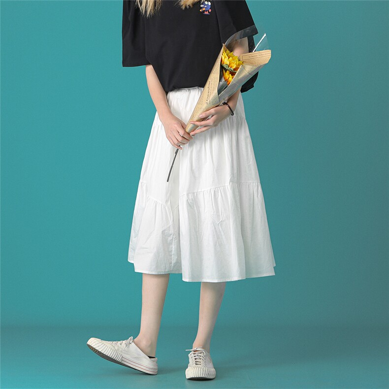 中性风2022春夏新款半身裙休闲宽松百搭冰丝垂感女D12P40控55，女装半身裙，电商A268