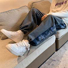 新款男百搭纯色直筒港风休闲裤B62-P40控78，男装休闲裤，星座717