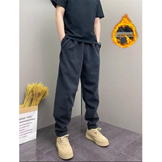 网图！秋季上新基础款休闲黑色长裤百搭-LK80173JR-特批45，男装休闲裤，电商A061