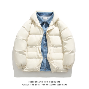 现货2W 抖音直播 牛仔假两件棉衣棉服 白底 8218 P118严控-158图片