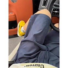 速干冰丝短裤男款夏季美式高街少年感小众跑步裤子斜切休闲五分裤，男装牛仔裤，星座1116A（原606A-3）