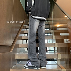 B221美式ins高街暗黑小众铆钉伐木裤牛仔裤LK23145-P65控88，男装牛仔裤，电商B221