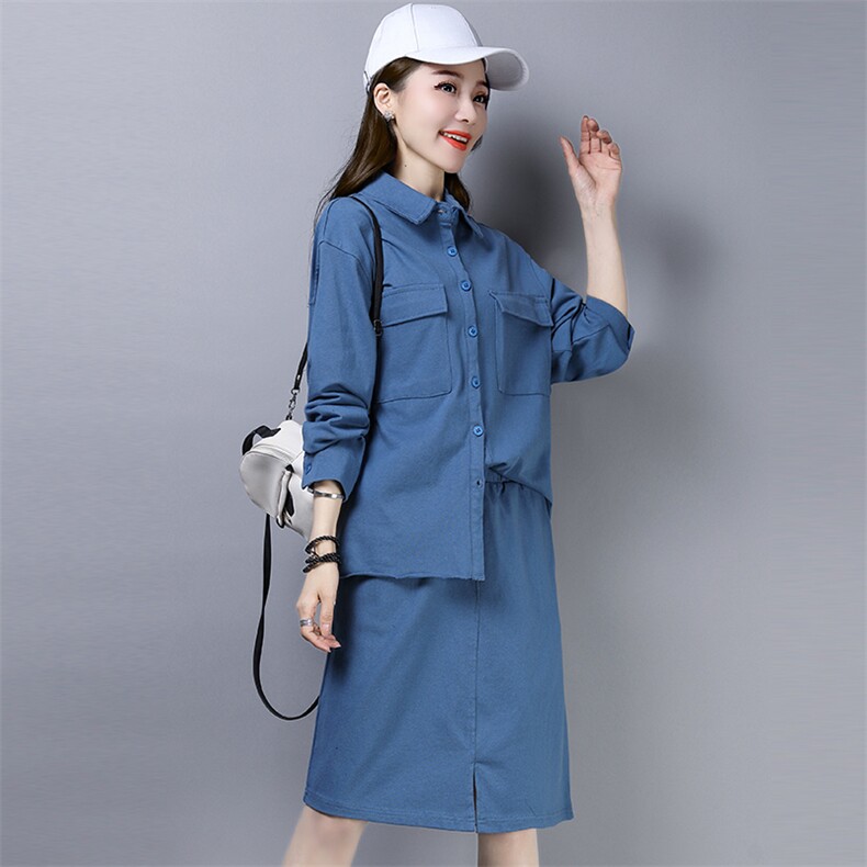 套裙时尚纯色简约2021年春季显瘦修身甜美,女装套装/套裙,小林双子