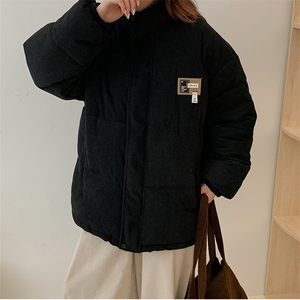 灯芯绒立领情侣2025冬新款棉衣港风宽松加厚学生棉服女C503-P100图片
