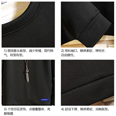 T4202-P25加绒款-P35简约帅气百搭长袖t恤男大码胖子卫衣砖墙，男装卫衣，电商A040A