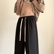 黑西裤长裤垂坠感宽松百搭拖地休闲西裤XK10*P40控68，男装西裤，星座227-2