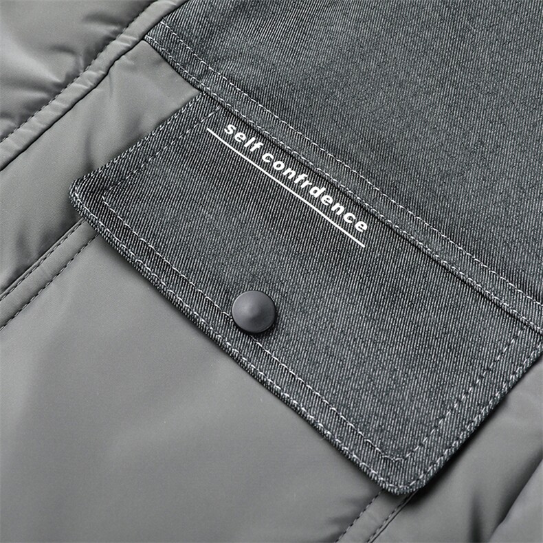 纯色羽绒服冬装白鸭绒加厚保暖面包服商务休闲外套男DS9912-P255图片
