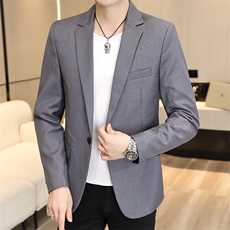 秋季新款帅气休闲韩版时尚潮流修身男士小西服外套7763-P50，男装西服，星座613B