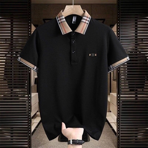84046-P40夏季时尚休闲T恤男士POLO衫欧货潮牌商务翻领短袖T恤图片
