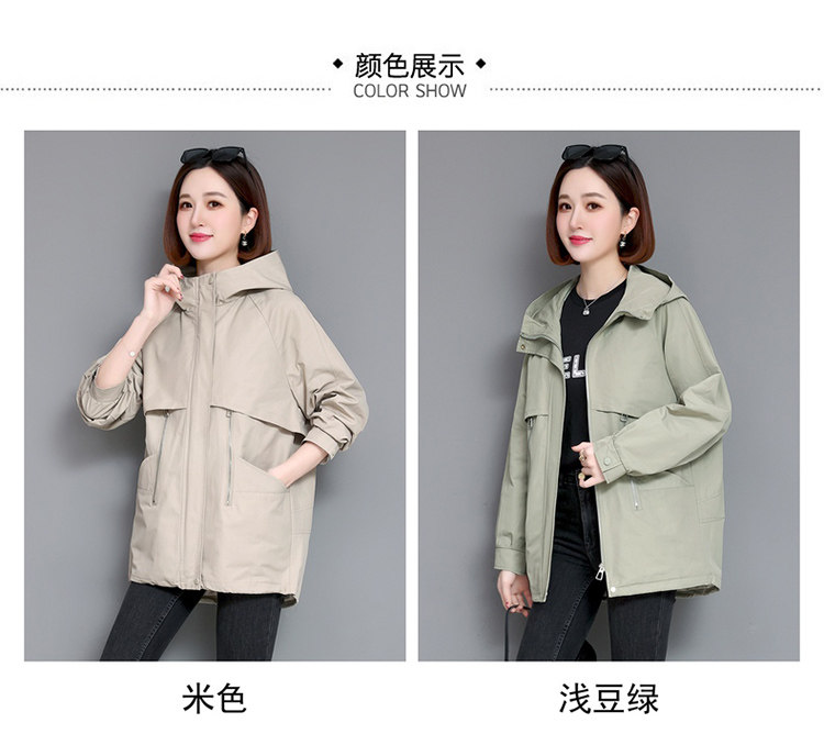 短款风衣女2022年新款春季中老年妈妈春秋薄款百搭春秋外套,女装风衣,玛其路