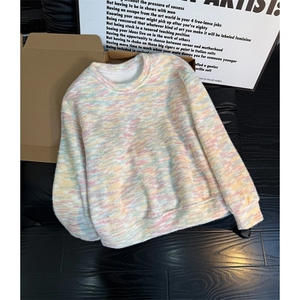 YK86149-P38加绒P43聚酯纤维彩色圆领卫衣男款