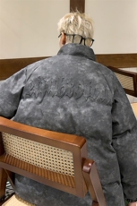 港风PU皮复古做旧设计钢印棉衣男MY77096P130控198抖控228，男装棉衣，星座226-1