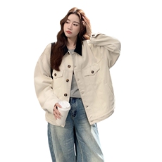 米白拼接外套2C198-6517-P155K238，女装短外套，2C198