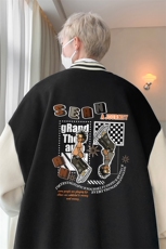 摇粒绒棒球服男大码开衫卫衣男夹克BF86282-P65，男装夹克，电商A040