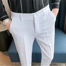 九分裤子男款夏季薄款休闲西裤款男士修身西装男裤KK21，男装西服套装，星座1116A-2（原606A-1）