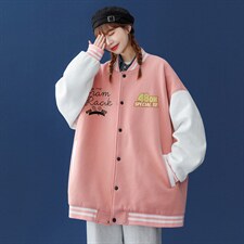 中性风2026秋季新款设计感港风印花宽松棒球服夹克G96--p65控88，男装夹克，A247A