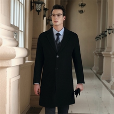 2025年秋季新款百搭男士两扣翻领大衣，男装羊毛衫，牧绒家园高端店