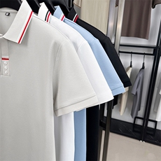 LM7715夏季新款男士翻领T恤POLO衫棉质t恤醋酸体恤，男装T恤，电商B360