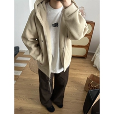 摇粒绒连帽拉链卫衣外套1302-GS02-P55成分100聚酯纤维，女装短外套，星座1302