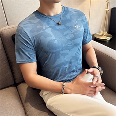 2024夏季新款薄款速干冰丝亲肤透气短袖T恤男39282-p35，男装T恤，电商D303