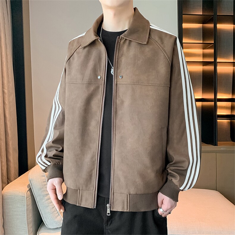翻领晕染水洗皮衣夹克高级感工装外套JK06625-P80,男装皮衣,星座308B-2