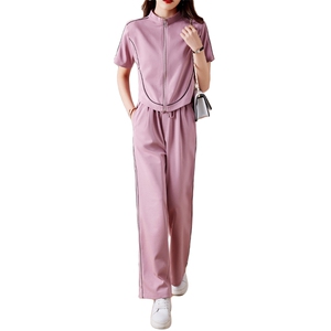 2023春夏新款时尚百搭立领拉链纯色薄款短外套女装图片