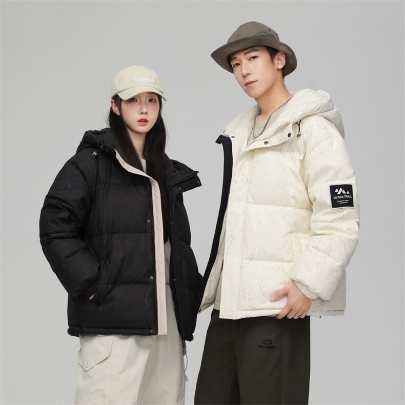 新标90白鸭绒连帽羽绒服时尚休闲简约百搭外套BL0617-P268,男装羽绒服,电商B306