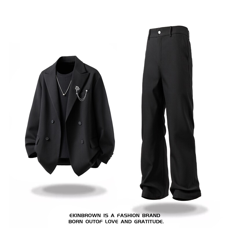 西服送胸针96%绦纶4%氨纶M-5XL大码XF78145P85控139西裤78151P45,男装西服,星座227-7