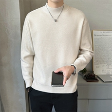 店主风秋季新款套头半高领毛衣针织衫男加厚打底衫B338-6231-P65，男装T恤，电商B338