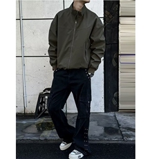 美式cleanfit廓形短款外套男春秋高级感户外三防立领飞行教练夹克，男装夹克，星座813-2
