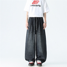 宽松直筒牛仔裤男长裤松紧腰KD668-P65，男装牛仔裤，电商D312-1