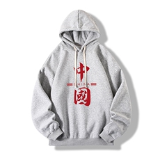 WY2198-P35加绒款-P40纯棉连帽卫衣男大码运动帽衫宽松薄外套男，男装卫衣，电商A040