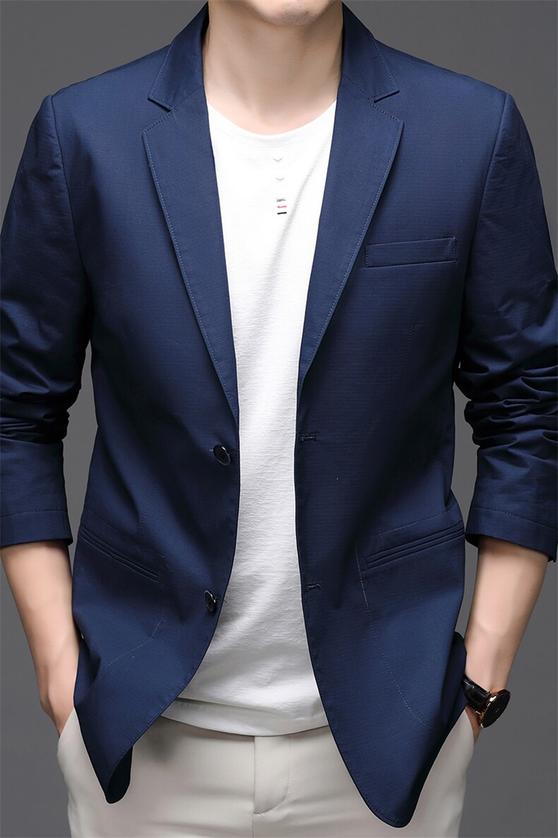 BWA8221钱塘2020-2秋季新款中年男士休闲简约百搭棉西服外套P182,男装西服,钱塘207-2