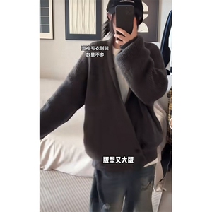 出货针织衫道袍毛衣秋季开衫老钱百搭松弛慵懒感上衣外套MF45 P65图片