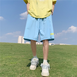 现货2026夏季清凉速干印花松紧港风美式跑量男女沙滩裤K517-TP20图片