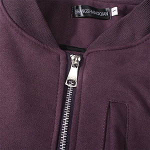麂皮绒棒球服外套男女美式复古高街痞帅机车服飞行员夹克Y609-p70图片