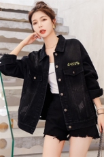 休闲牛仔外套女士春秋短款2024春装新款小个子洋气ins潮夹克上衣，女装短外套，纯色衣恋