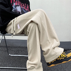 华夫格休闲长裤C2062-TP35控价48秋季男ins个性裤绳直筒休闲裤，男装休闲裤，电商A102-1
