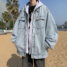 A741-P70复古水洗工装牛仔外套男士高街vibe风百搭翻领夹克上衣，男装夹克，星座512-6