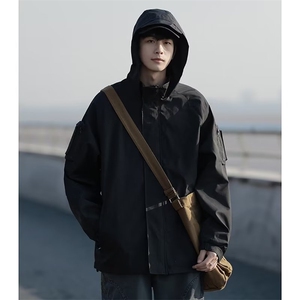 男士秋新款冲锋衣时尚韩版潮流休闲夹克情侣棒球服 J364 P80图片