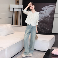 新中式休闲盘扣外套女2025春秋新款今年流行g风刺绣上衣夹克，女装短外套，天丽