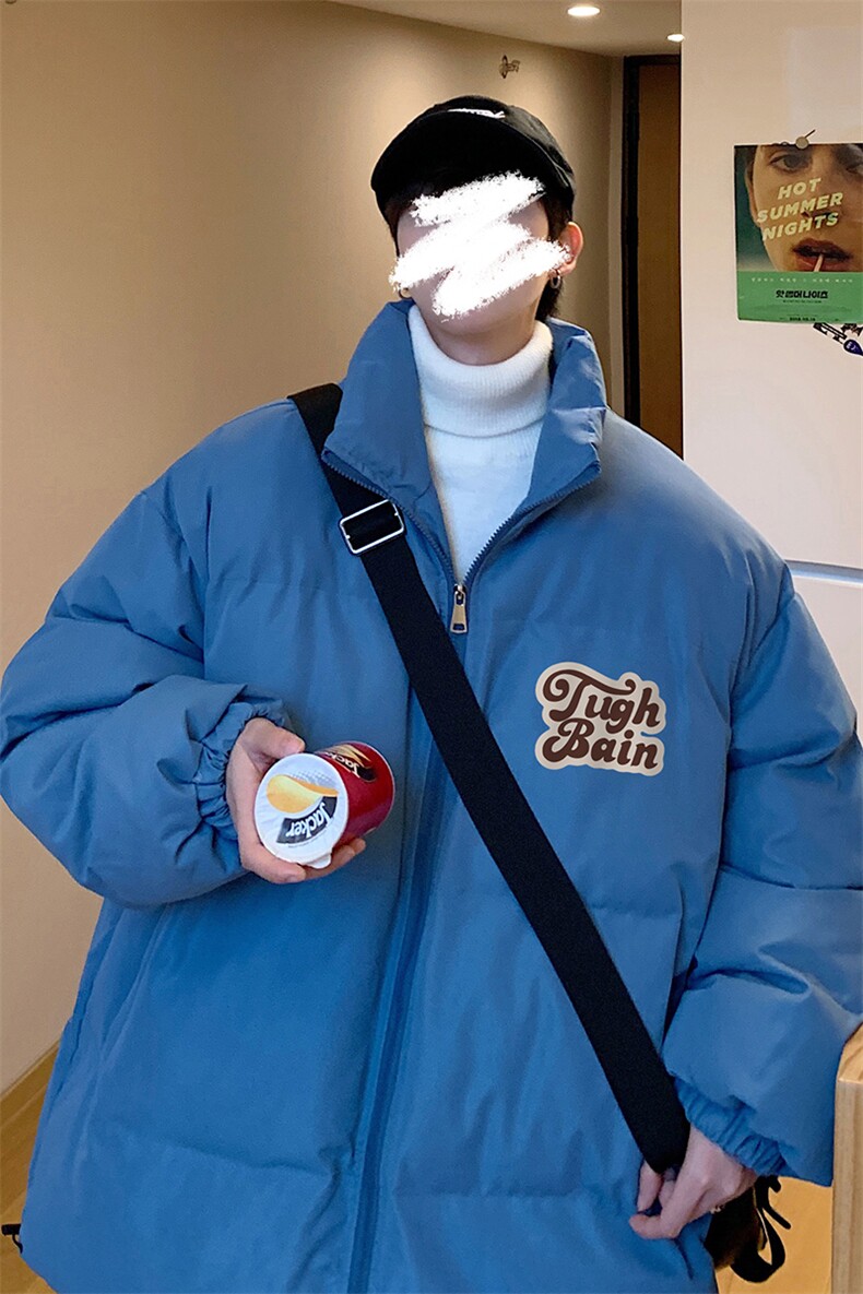 港风秋冬新款保暖立领宽松棉服外套男MY62038P95控118,男装棉衣,电商A268A
