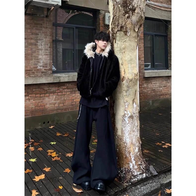 可拆大毛拉加厚毛绒外套JK097-P93,男装夹克,星座313A(原308A-2)