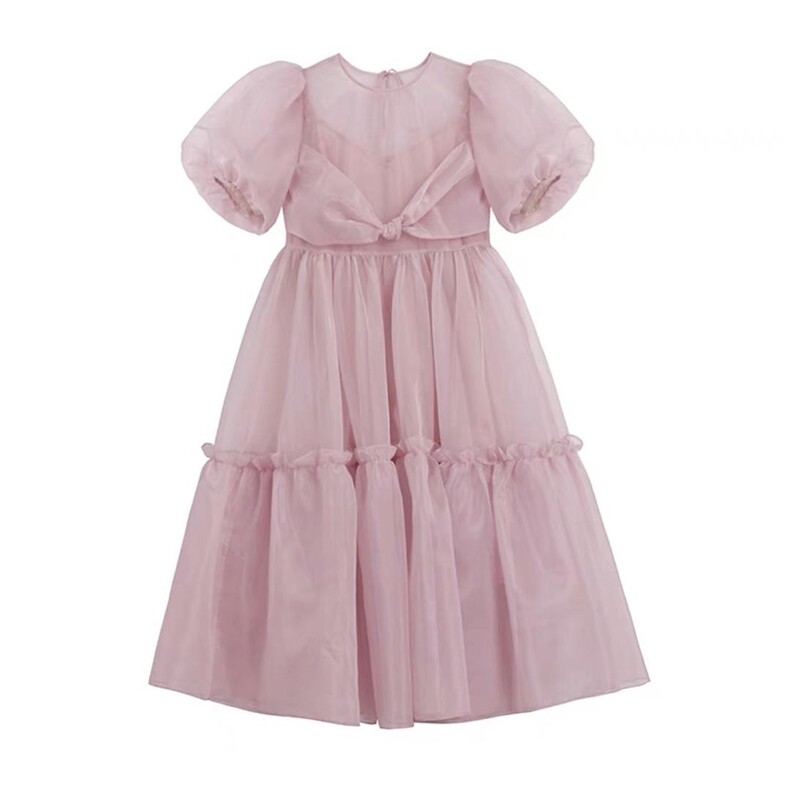 decplace/设计常春花蓝紫色蝴蝶结高腰蓬蓬裙，其它，dec place