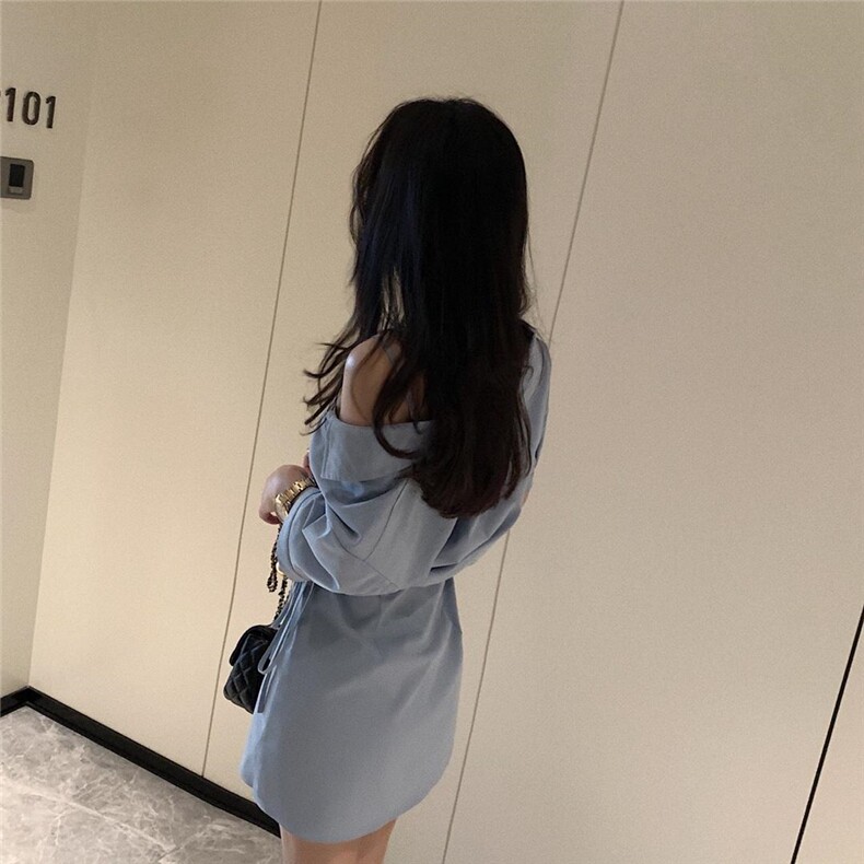 假两件衬衫裙，女装衬衫，XTZ style