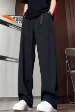 K5045/特P30夏季透气卡扣腰带垂感冰丝裤男裤阔腿休闲裤纯色长裤，男装休闲裤，电商A141