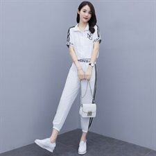 套装女夏2021年夏季新款女装时尚休闲拼接欧货大码女装，女装套装/套裙，瑶迪依秀