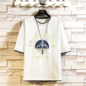 xz116-T126-P30控48短袖网格男潮牌情侣夏装克莱因蓝大码潮T恤图片