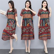 2022年夏季新款气质时尚印花连衣裙，女装连衣裙，香香